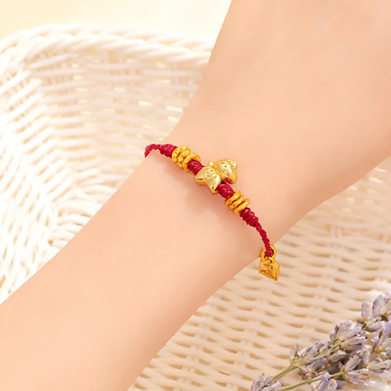 Bracciale regolabile in corda intrecciata con Buddha Stones, anno del cavallo, successo e forza - Image 3