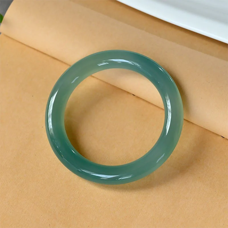 Bracciale rigido Buddha Stones in calcedonio verde naturale Strength - Image 2