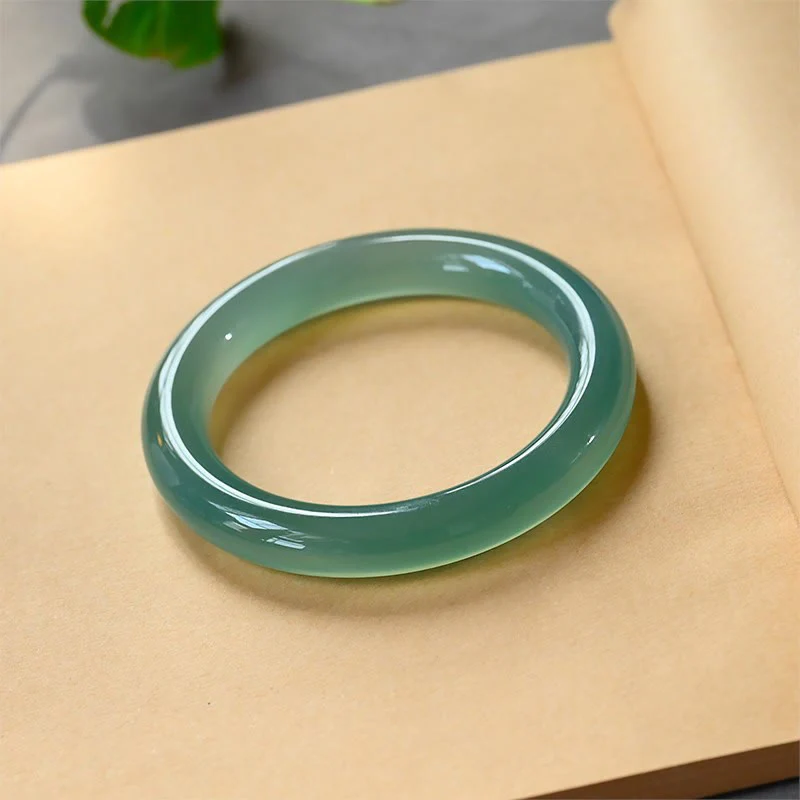 Bracciale rigido Buddha Stones in calcedonio verde naturale Strength - Image 9