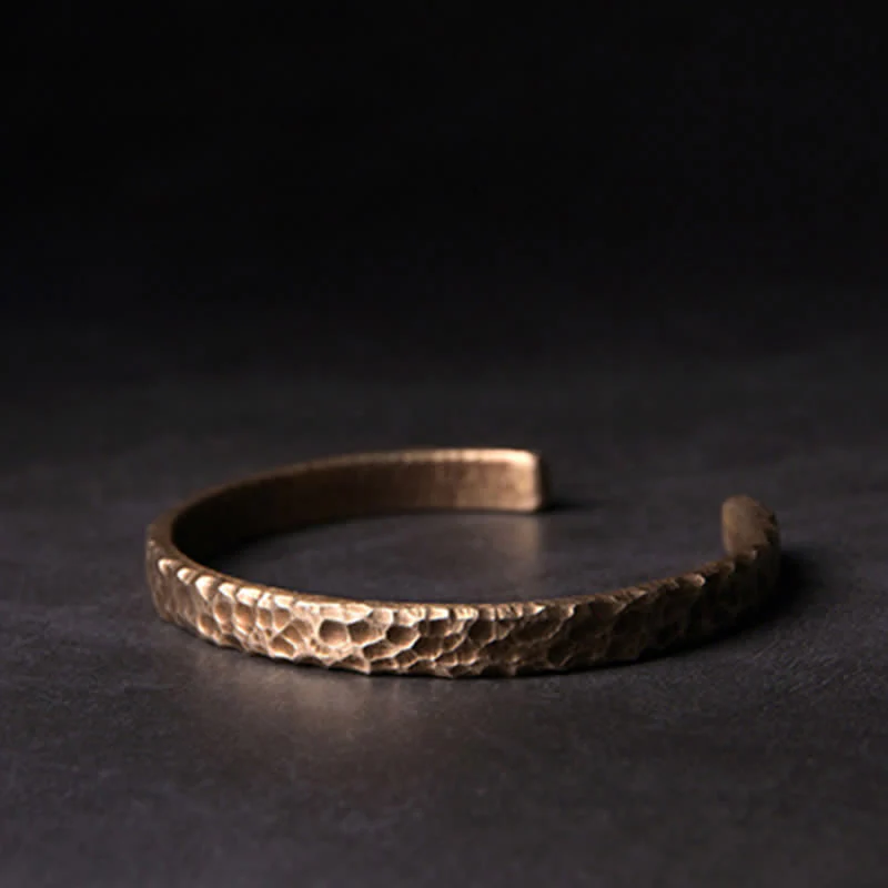 Bracciale rigido con polsino in pietra lavica e rame Balance - Image 15