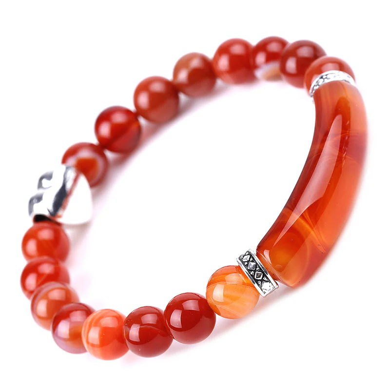 Bracciale unisex a forma di cuore con perline di cristallo naturale - Image 11