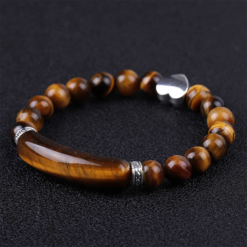 Bracciale unisex a forma di cuore con perline di cristallo naturale - Image 21