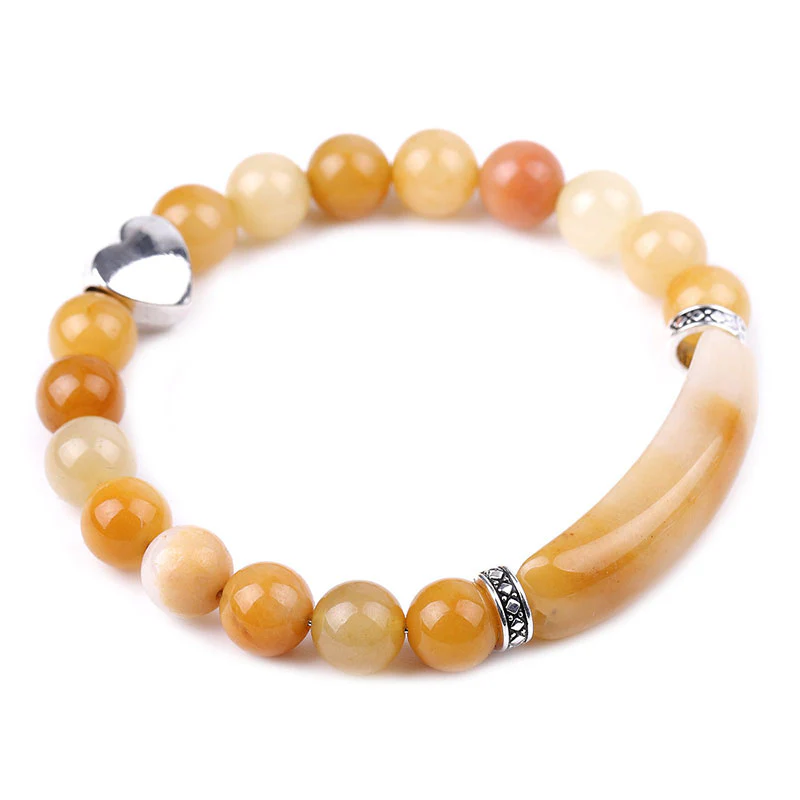 Bracciale unisex a forma di cuore con perline di cristallo naturale - Image 23