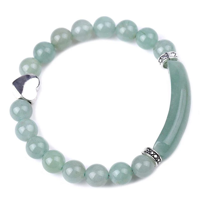 Bracciale unisex a forma di cuore con perline di cristallo naturale - Image 26