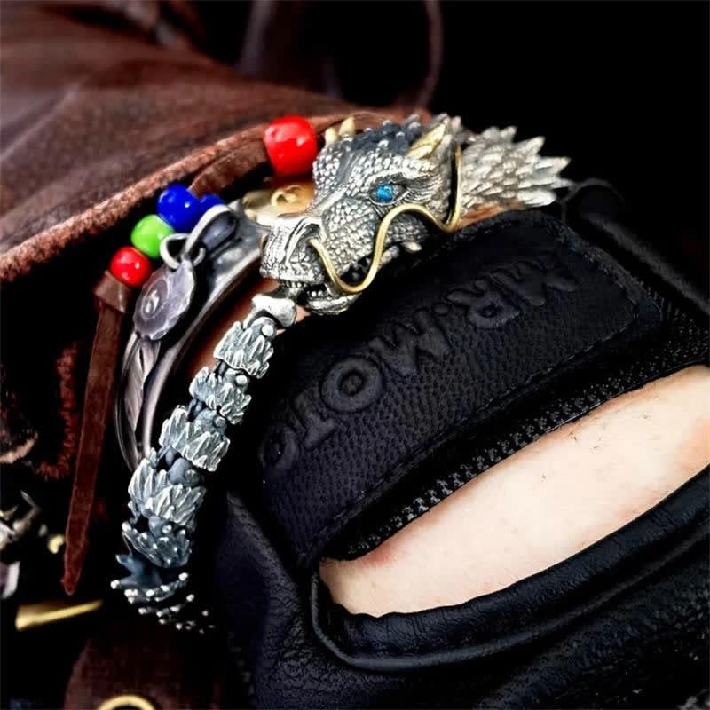 Braccialetto a catena con amuleto fatto a mano con drago nordico Buddha Stones , protezione dalla fortuna - Image 12