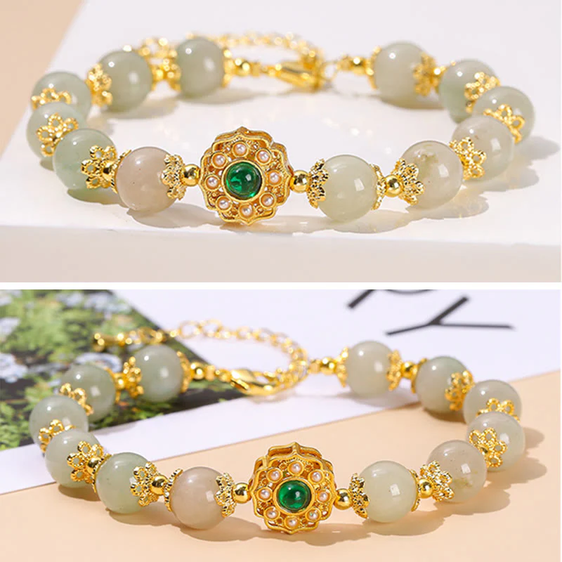 Braccialetto a catena con perline di giada naturale Buddha Stones Prosperity - Image 6