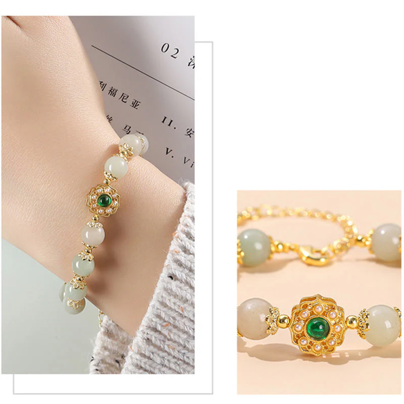 Braccialetto a catena con perline di giada naturale Buddha Stones Prosperity - Image 9