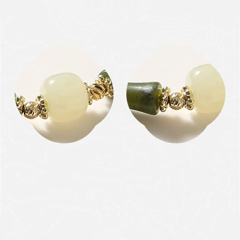Braccialetto a catena con perline di vetro e bambù, fortuna e forza , Buddha Stones - Image 16