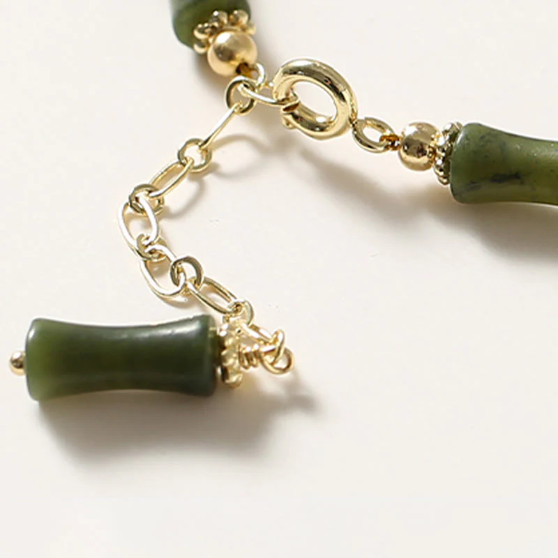 Braccialetto a catena con perline di vetro e bambù, fortuna e forza , Buddha Stones - Image 9