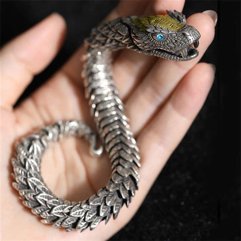 Braccialetto a catena di protezione con amuleto fatto a mano con drago e serpente , Buddha Stones - Image 5