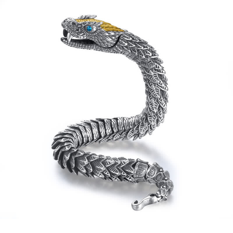 Braccialetto a catena di protezione con amuleto fatto a mano con drago e serpente , Buddha Stones - Image 6