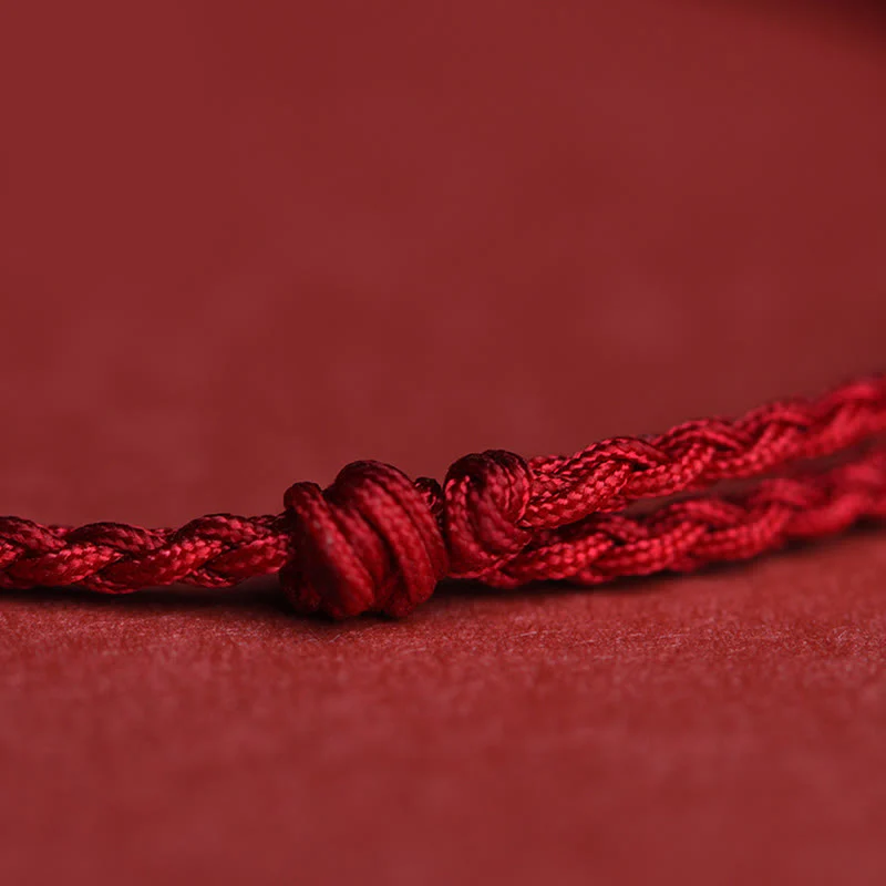 Braccialetto alla caviglia con ciondolo a forma di moneta di rame in argento sterling 999 Buddha Stones, fatto a mano e resistente alla corda - Image 9