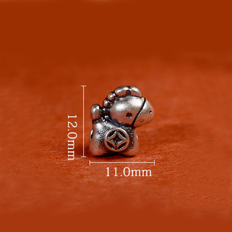 Braccialetto alla caviglia per bambini e adulti con campanella in argento sterling 925 , Buddha Stones, anno del cavallo, in argento sterling 999 - Image 21