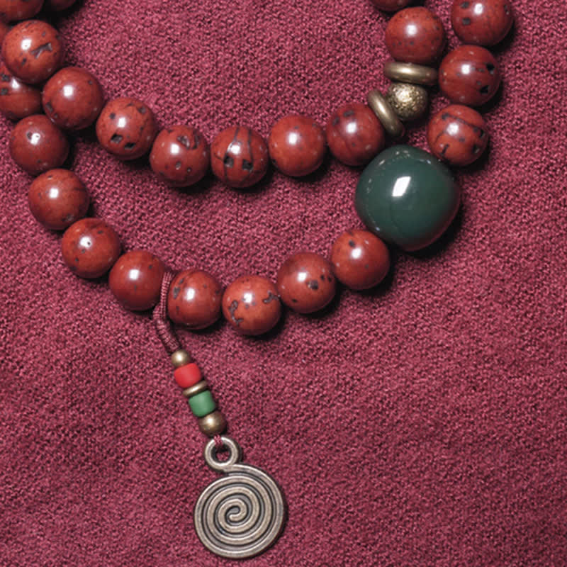 Braccialetto Bodhi Seed Cyan Jade Copper Peace Luck - Image 10