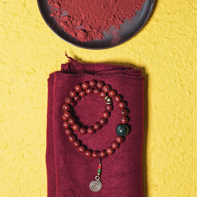 Braccialetto Bodhi Seed Cyan Jade Copper Peace Luck - Image 11