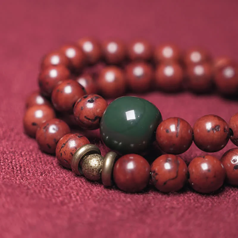 Braccialetto Bodhi Seed Cyan Jade Copper Peace Luck - Image 8