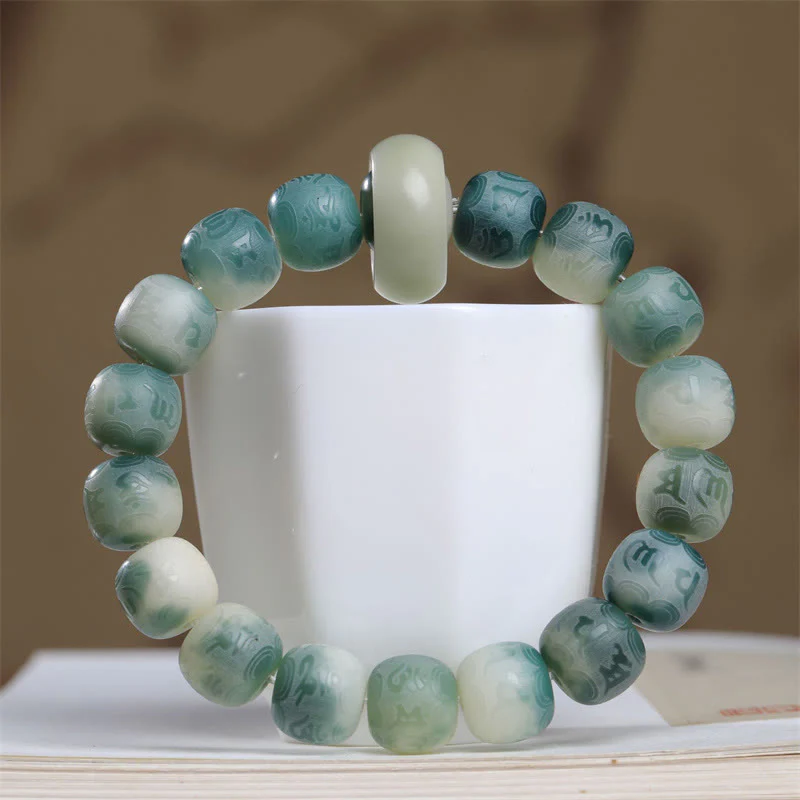 Braccialetto Buddha Stones Bodhi Seed Om Mani Padme Hum inciso per tenere lontani gli spiriti maligni - Image 2