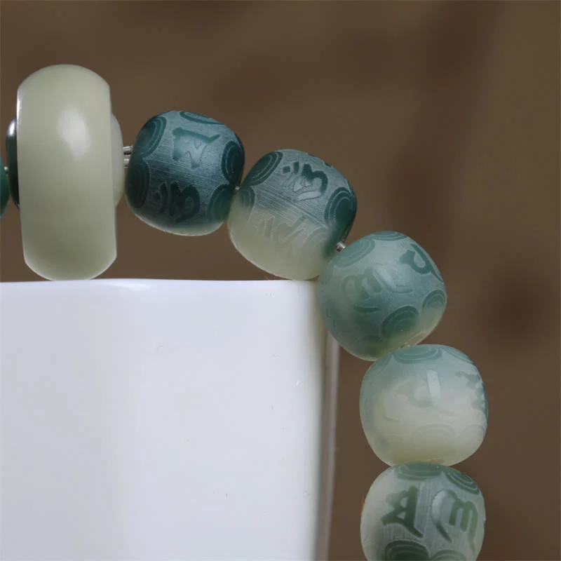 Braccialetto Buddha Stones Bodhi Seed Om Mani Padme Hum inciso per tenere lontani gli spiriti maligni - Image 4