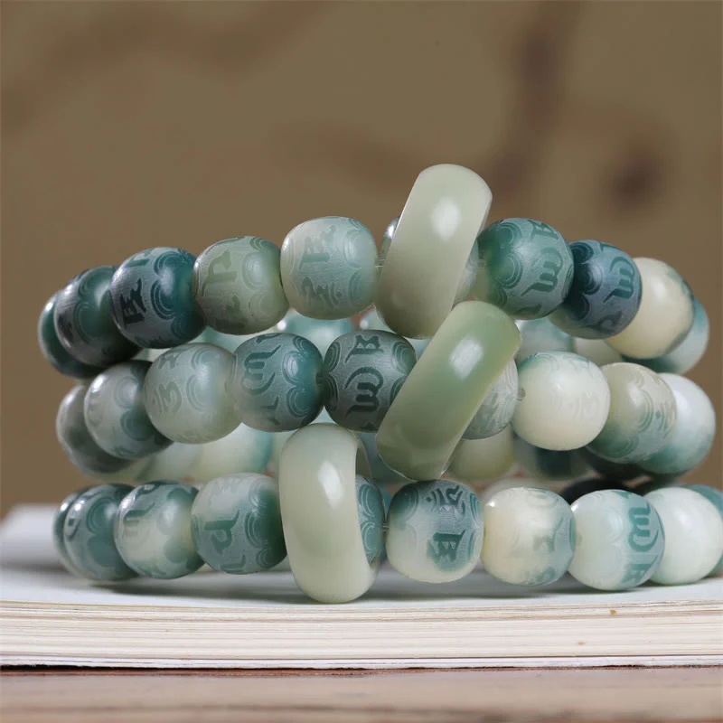 Braccialetto Buddha Stones Bodhi Seed Om Mani Padme Hum inciso per tenere lontani gli spiriti maligni - Image 6