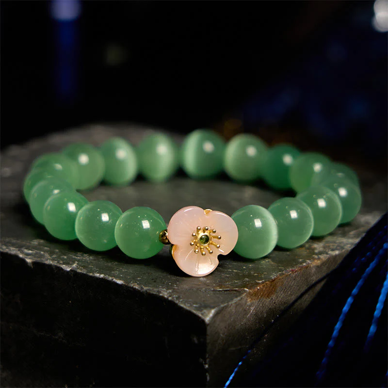 Braccialetto Buddha Stones Cat's Eye Chrysoberyl Flower Love - Image 8