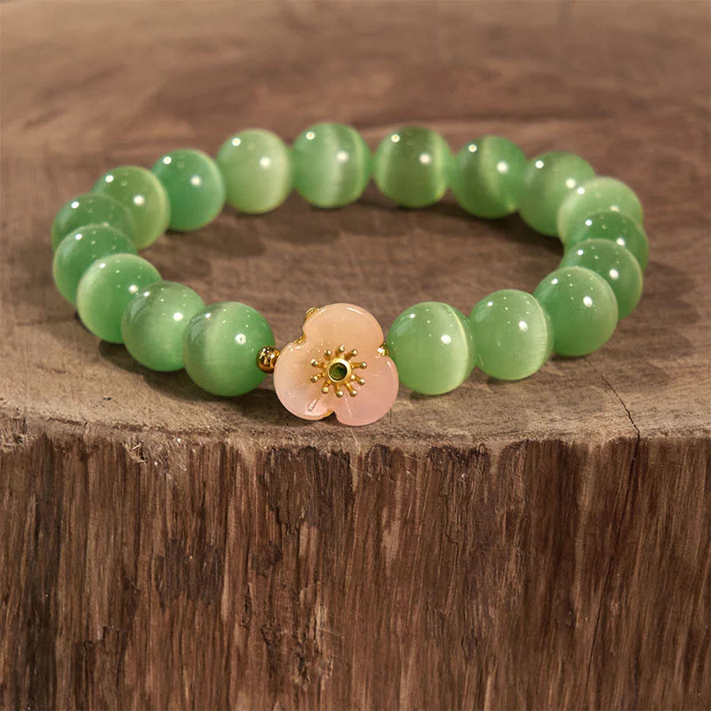 Braccialetto Buddha Stones Cat's Eye Chrysoberyl Flower Love - Image 9