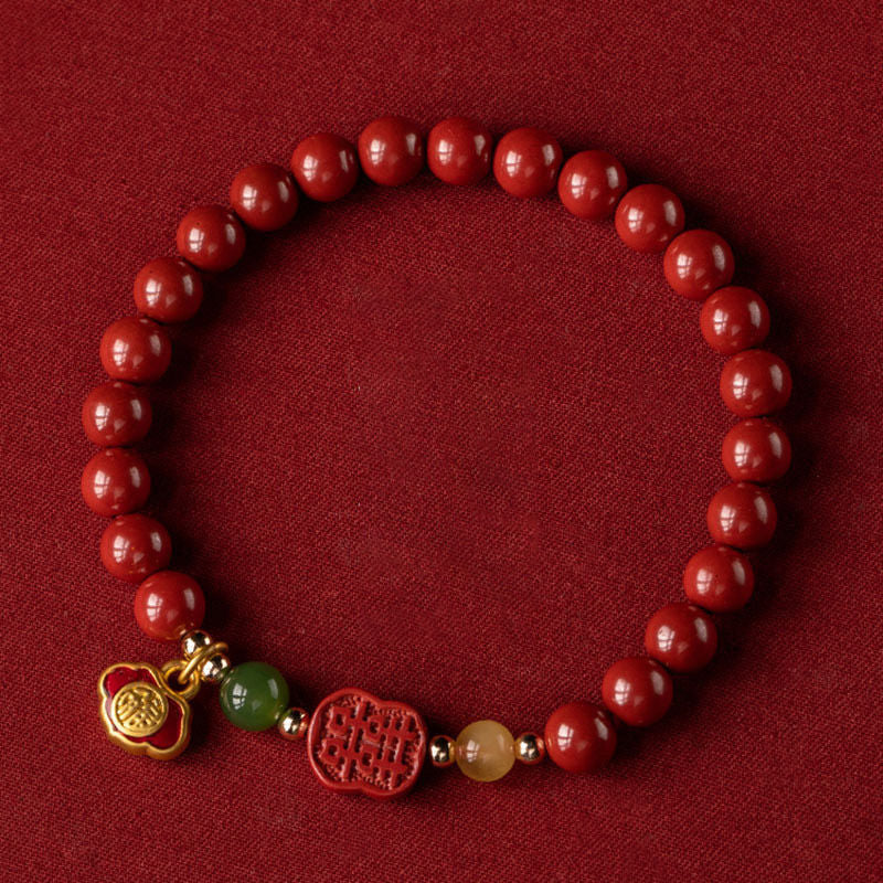 Braccialetto Buddha Stones Cinnabar Happiness Calm