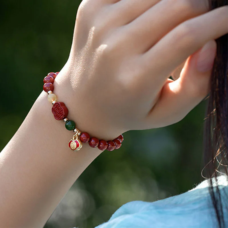 Braccialetto Buddha Stones Cinnabar Happiness Calm - Image 3