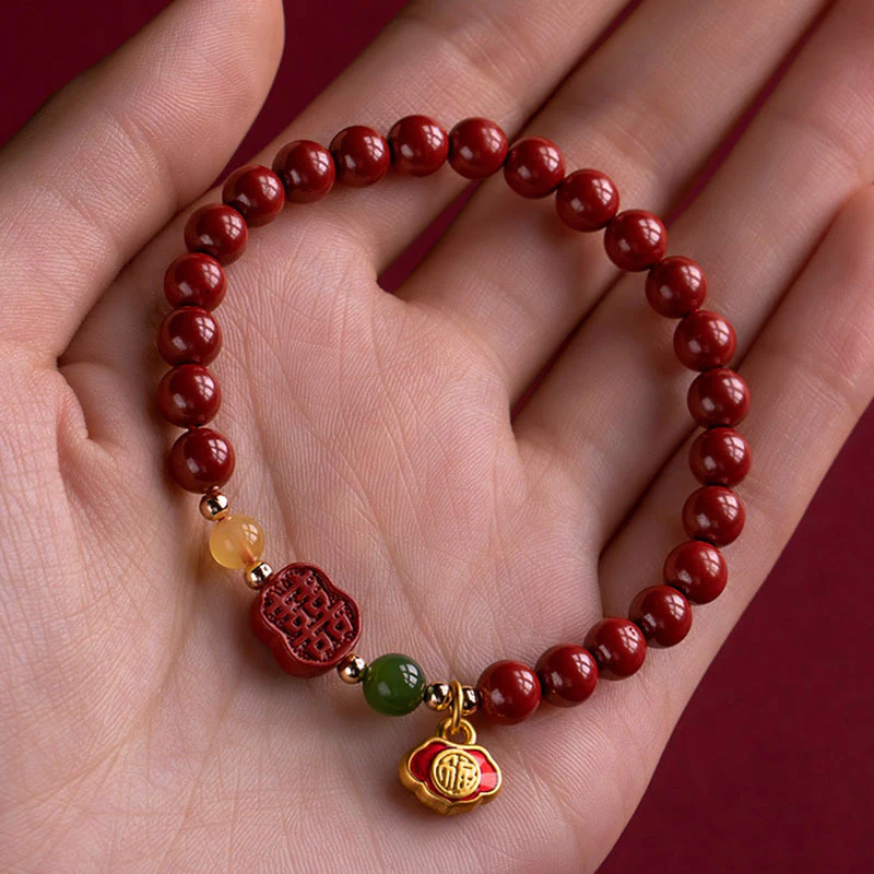 Braccialetto Buddha Stones Cinnabar Happiness Calm - Image 4
