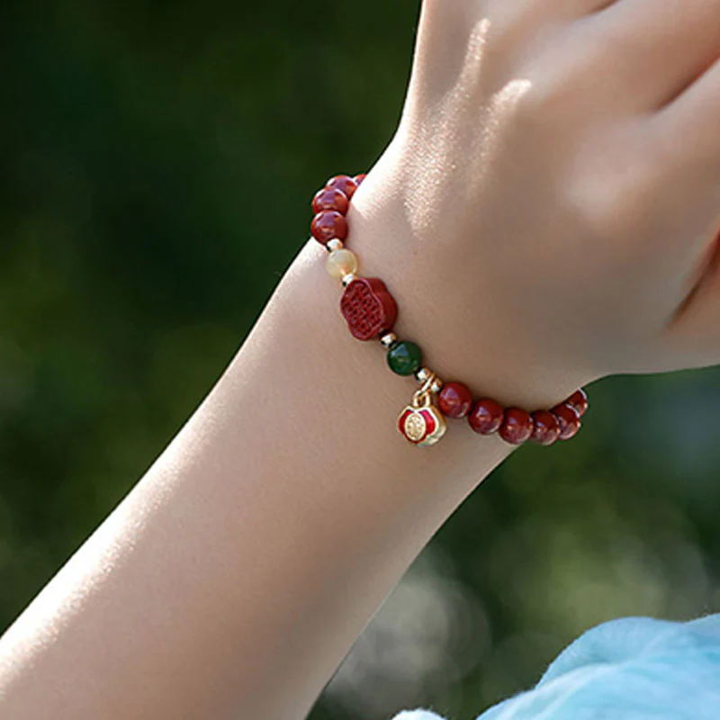 Braccialetto Buddha Stones Cinnabar Happiness Calm - Image 5