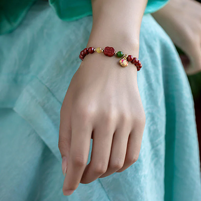 Braccialetto Buddha Stones Cinnabar Happiness Calm - Image 6
