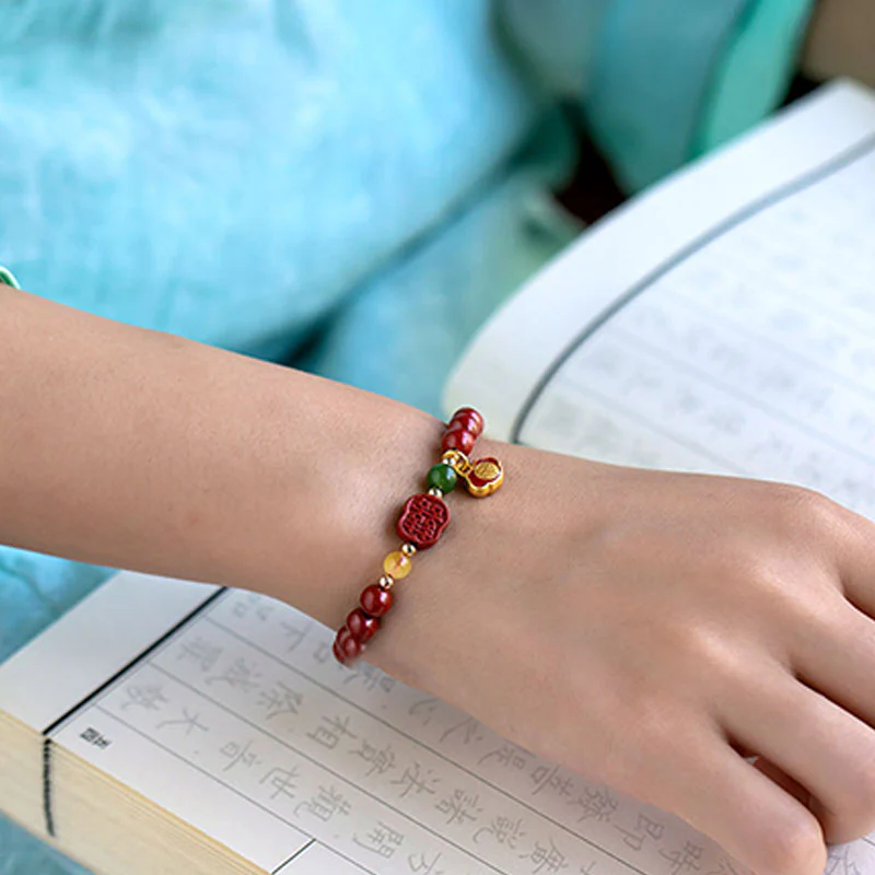 Braccialetto Buddha Stones Cinnabar Happiness Calm - Image 7