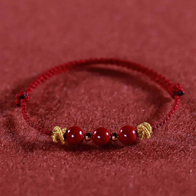 Braccialetto Buddha Stones con corda colorata e cinabro calmo - Image 10