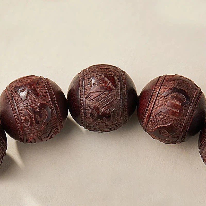 Braccialetto Buddha Stones con piccola foglia di sandalo rosso, cinque direzioni, divinità della ricchezza e della calma - Image 17