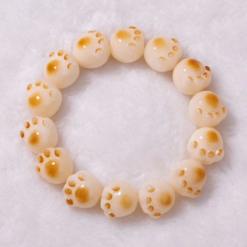 Braccialetto Buddha Stones con zampa di gatto carina, artiglio di Bodhi e semi di pace - Image 16