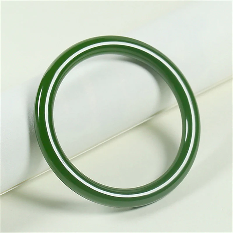 Braccialetto Buddha Stones Cyan Jade Longevity Blessing Bangle