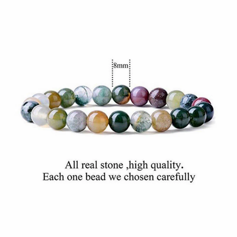 Braccialetto Buddha Stones India Agate Beads Luck Yoga - Image 5