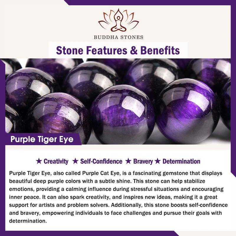 Braccialetto Buddha Stones Keep Calm Purple Series Healing Love - Image 11