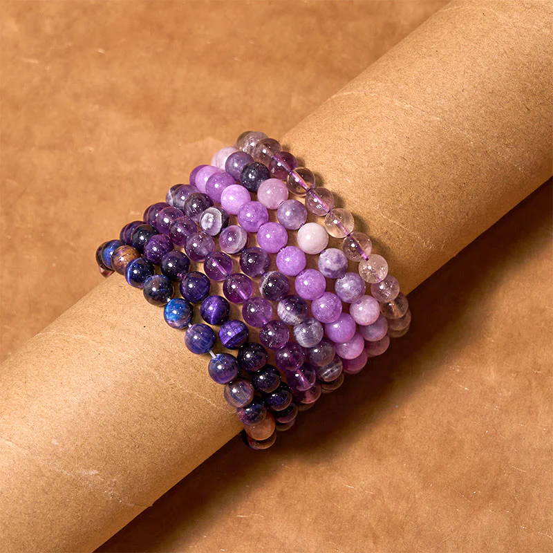 Braccialetto Buddha Stones Keep Calm Purple Series Healing Love - Image 2