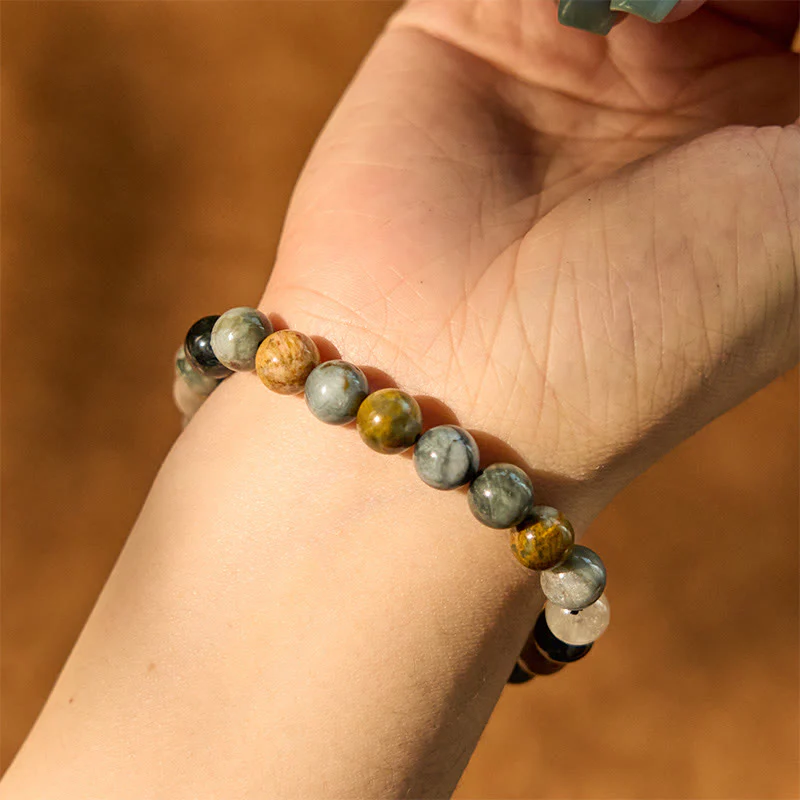 Braccialetto Buddha Stones Natural Eagle's Eye Stone Confidence Positive - Image 3