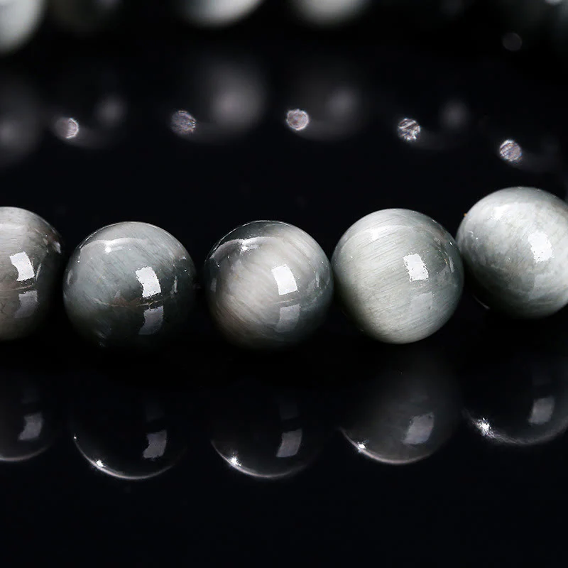 Braccialetto Buddha Stones Natural Eagle's Eye Stone Coraggio Positivo - Image 7
