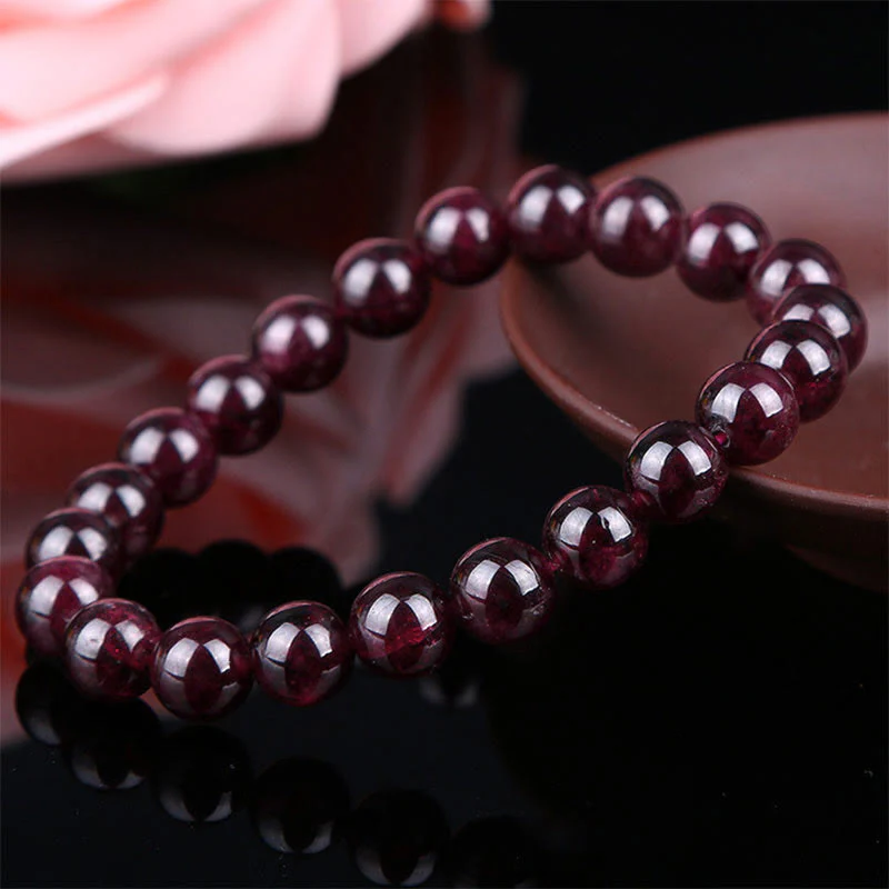 Braccialetto Buddha Stones Natural Garnet Bead Passion - Image 2