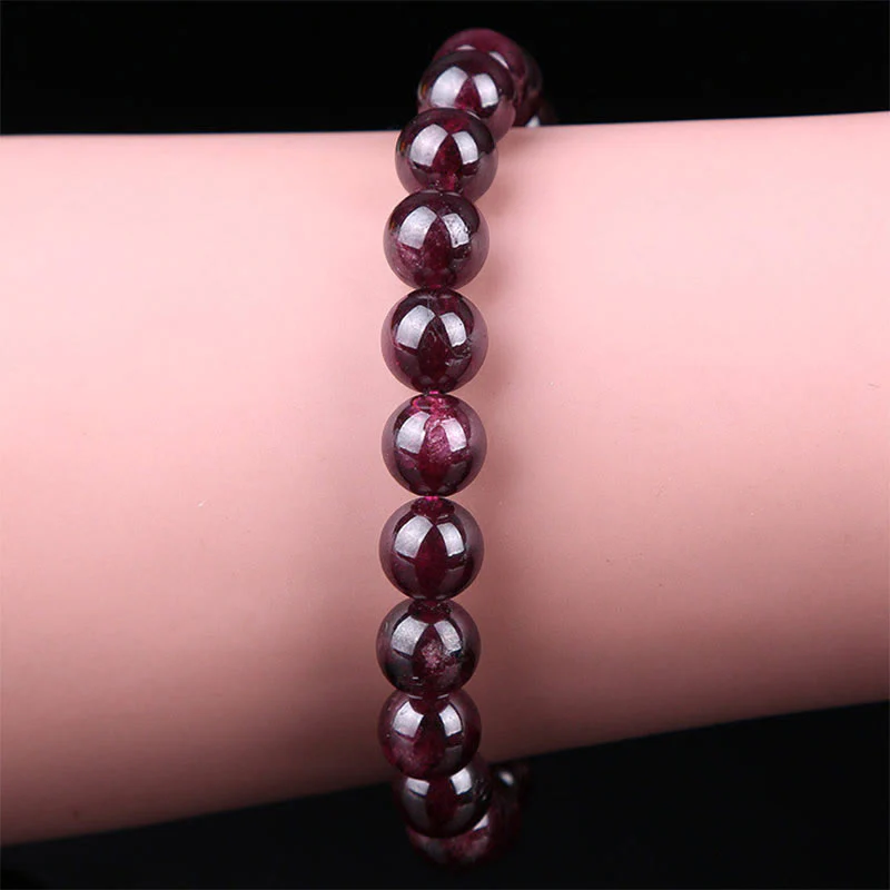 Braccialetto Buddha Stones Natural Garnet Bead Passion - Image 4