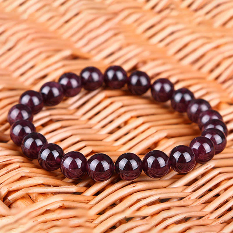 Braccialetto Buddha Stones Natural Garnet Bead Passion - Image 5