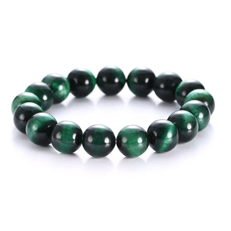 Braccialetto Buddha Stones Natural Green Tiger Eye Strength - Image 8