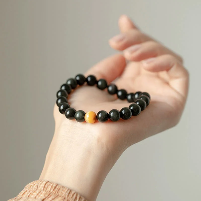 Braccialetto Buddha Stones Natural Rainbow Obsidian Tiger Eye Positive Love - Image 14
