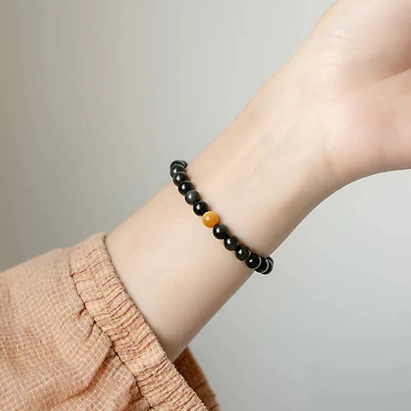 Braccialetto Buddha Stones Natural Rainbow Obsidian Tiger Eye Positive Love - Image 5
