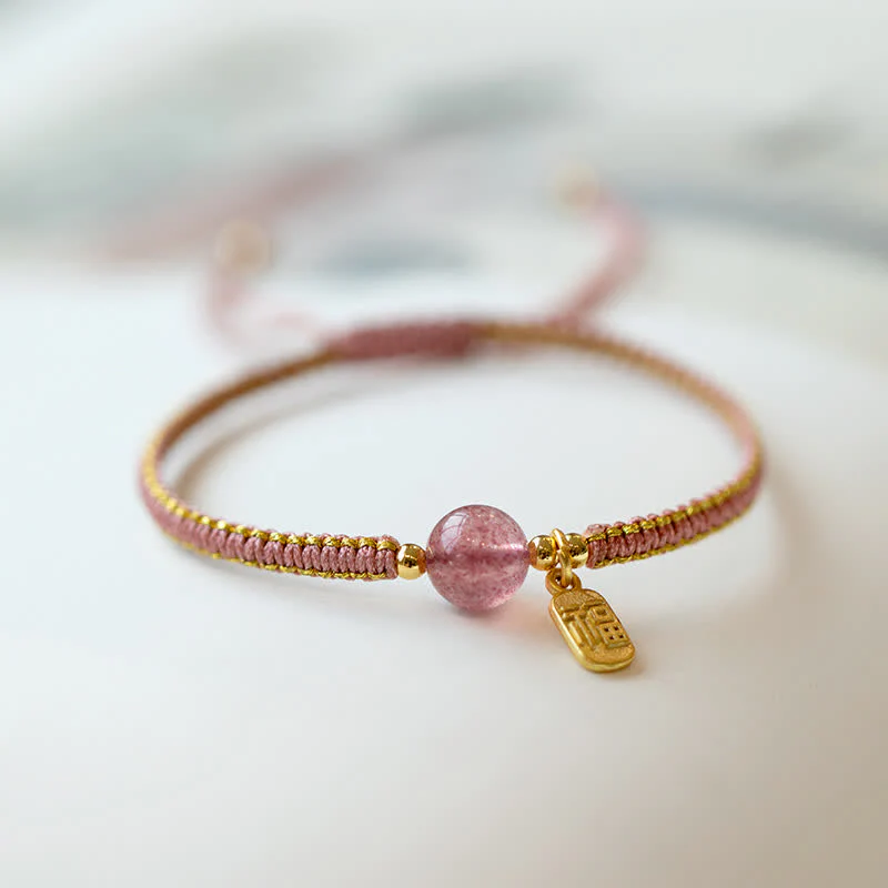 Braccialetto Buddha Stones Red Agate Jade Lotus Confidence Calm String - Image 12