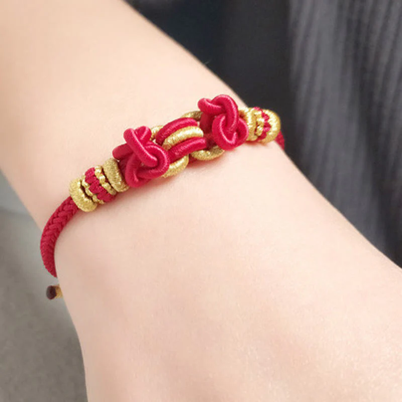 Braccialetto Buddha Stones Red String Saddle Knot Strength - Image 11