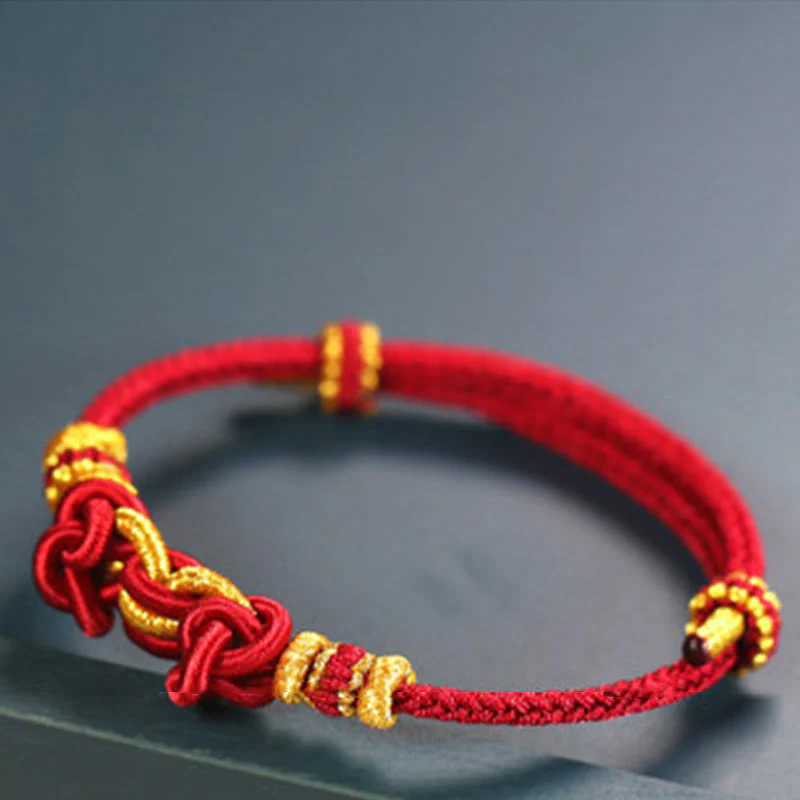 Braccialetto Buddha Stones Red String Saddle Knot Strength - Image 8