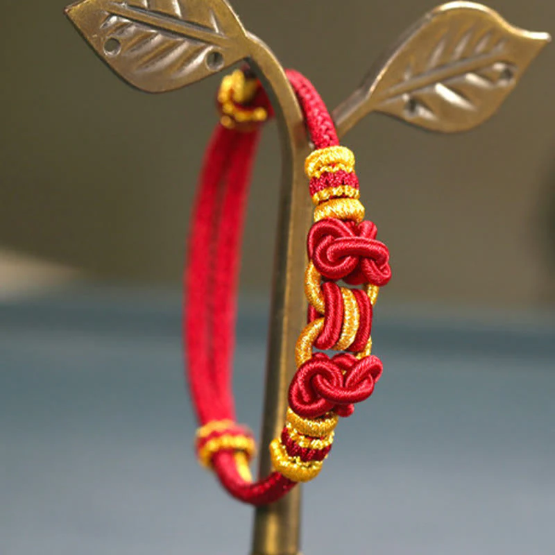 Braccialetto Buddha Stones Red String Saddle Knot Strength - Image 9